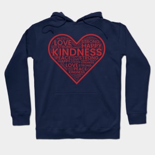 posiitive words in heart shape Hoodie